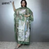 Printed Dresses For Women 2025 Fashion Design Loose Dress Batwing Maxi Long Femme Vestidos Summer Autumn Party Elegant Dress