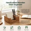 S9c02f6c3043d456995ada9927b1f60fct.webp Solid Wood Desk Organizer with Smooth Surface and Eco-Friendly Finish Features Scientific Compartment Design for Office Students