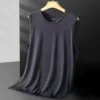 S9c0f2b7e2e864aaeb1e0f01fed11998dB.webp Men's Ice Silk Mesh Vest Lightweight Sports Summer Wear Sleeveless T-shirt Tank Top Casual Fashion Outerwear