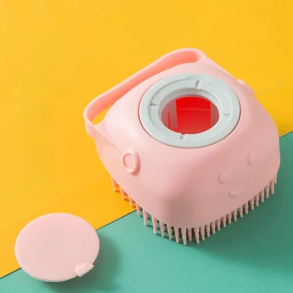 Pet Bath Brush with Shampoo Dispenser
