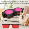 Collapsible Double Pet Travel Bowls