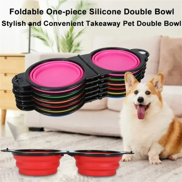 Collapsible Double Pet Travel Bowls