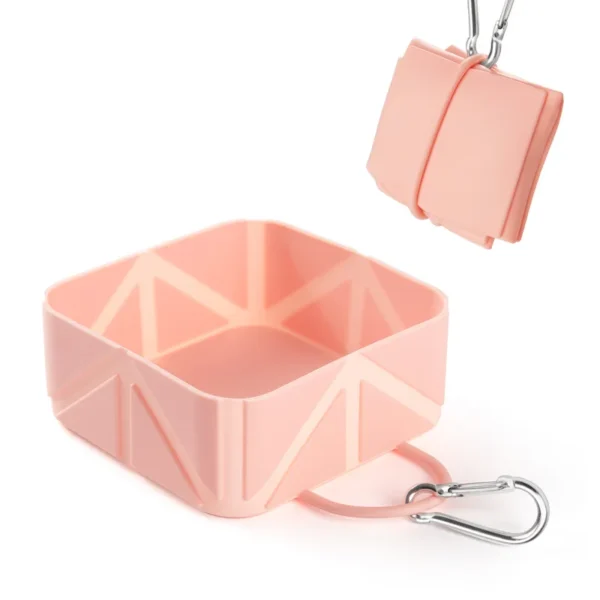 Collapsible Square Pet Travel Bowl