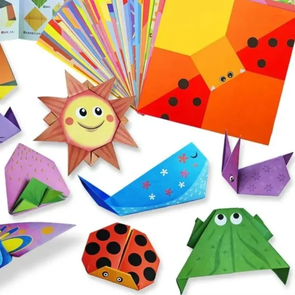 Sa4eedf57b1544bcebb5a161d0749e3f7r.webp Origami Kit 30/96 Sheets Origami Paper Craft Guiding Book DIY Art Craft Projects Supplies for Beginners Children Kids Boys Girls