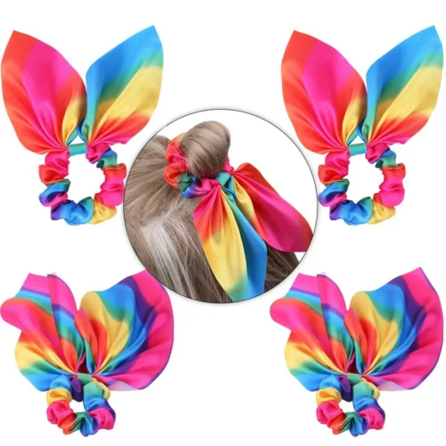 Sa513869bee5b4635a6e0c199b8324506F.webp Rainbow Bow Hair Ties for Women and Girls