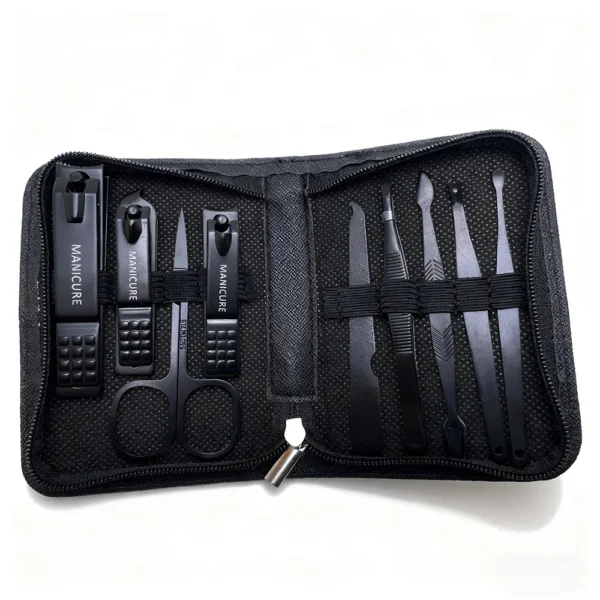 Sab382d0e75cd4629b29abce88aab0f90p.webp 6-9 Pcs Manicure Set With Leather Case Professional Foot And Face Care Tool Kits Stainless Steel Nail Clipper Sets Gift