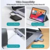 USB Hub, 3-Port Aluminum USB Hub with USB 2.0 Port and USB 3.0 Port, USB Splitter, USB Extender for Laptop, PC, Flash Drive, HDD