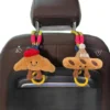 Car Backseat Organizer Cute Cartoon Car Seat Back Groceries Bag Purse Hooks Storage Holder Creative Car Accessories Interior