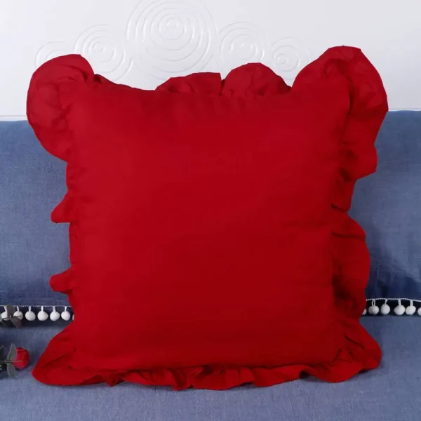 1-Pack  Pillowcases with Ruffles (No Pillow Core ) , Farmhouse French Shabby Romantic Chic Pillow Cover for Bedding