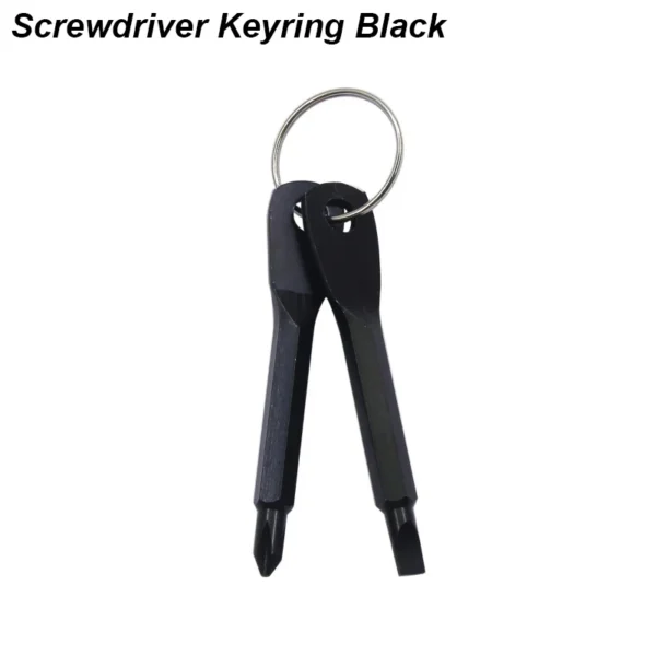 Sb2275b3b26a84a74bdd0c3ba358c75das.webp Portable Phillips Slotted Screwdriver Set Key Ring Keychain Mini Pocket Keyring Cross Screw Driver Repair Tool Gadget EDC Small