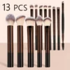 Sb458d1a529a64abcbf1e7a5e6f12977a2.webp 13 pcs Makeup Brush Set, Dense Bristles, Aluminum Alloy Handle, Suitable for All Skin Types