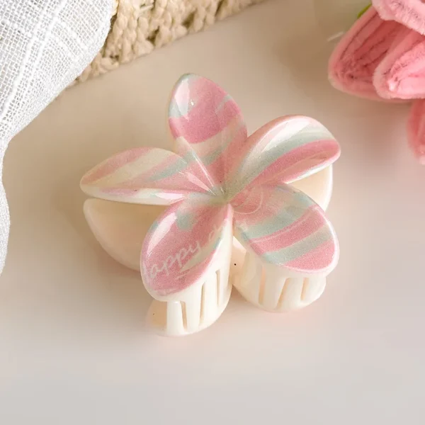 Pastel Floral Hair Clips for Girls