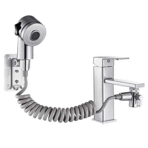 Bathroom Faucet, Washbasin, Pull-Out Hot and Cold Water Washing Showerhead, Magic Tool for Washbasin, Basin, Bathroom Extension