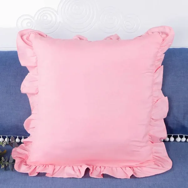 1-Pack  Pillowcases with Ruffles (No Pillow Core ) , Farmhouse French Shabby Romantic Chic Pillow Cover for Bedding