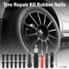 Tire Wheel Repair Kit Set (7 Kinds of Tools Included) Suitable For Most Passenger Cars Motorcycles Car Accessories
