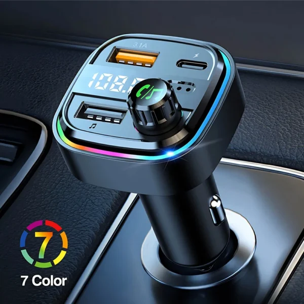 Sb7c4a20230fe4fc3a908b0c7c6423a06S.webp Car FM Transmitter Bluetooth Wireless Adapter Hands-Free Calling USB Charger Audio Receiver for Music Streaming in Vehicles Plus