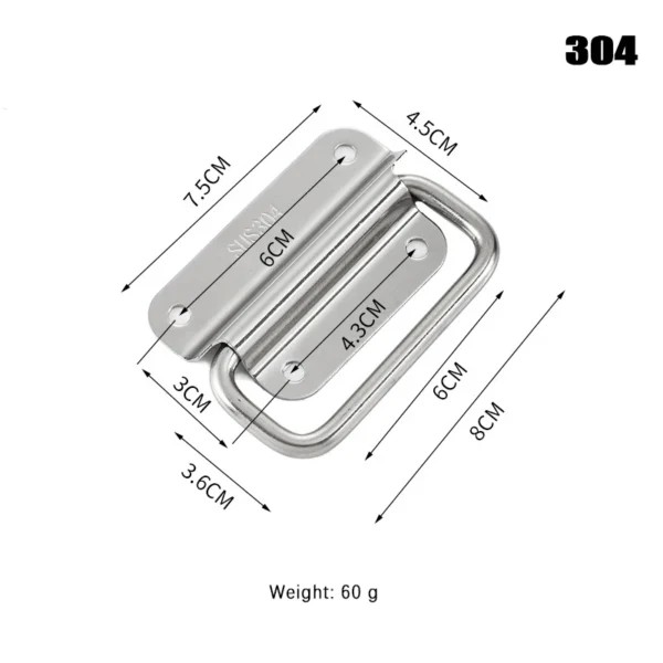 Cabinet Flight Case Solid Furniture Hardware Folding Handle For Tool Box Stainless Steel Drawer Wardrobe Easy Install