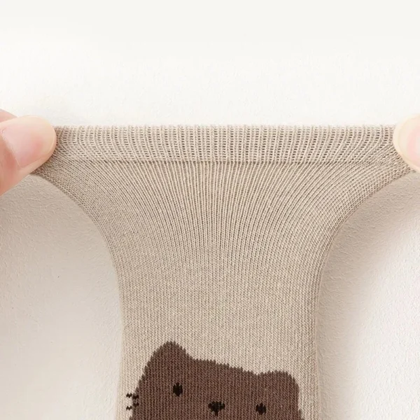Sba02968588904644ba7110f513fb9ca8D.webp Homefish 6 Pairs Kids Non-Slip Socks Cute Cartoon Fox and Bear Pattern Childrens Boys Girls Floor Socks Comfortable for Toddler