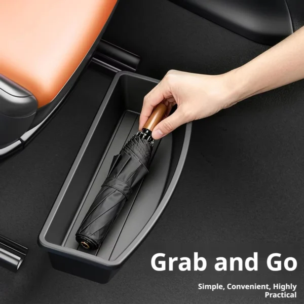 Sbafeb769aa644363baddef85ec4bd34f4.webp Car Under Seat Storage Box ABS Drawer Organizer Anti-Slip Universal Auto Front Seat Tray Interior Accessories