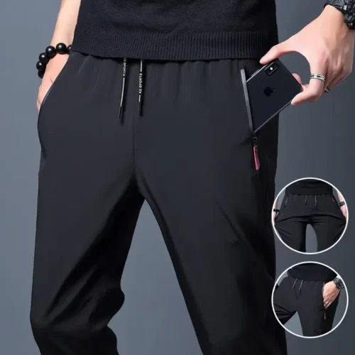 Sbca0c1615f094c269e8728b7b73cddfdR.webp Casual pants men's versatile flat leg cropped pants straight leg pants new casual pants youth thin summer