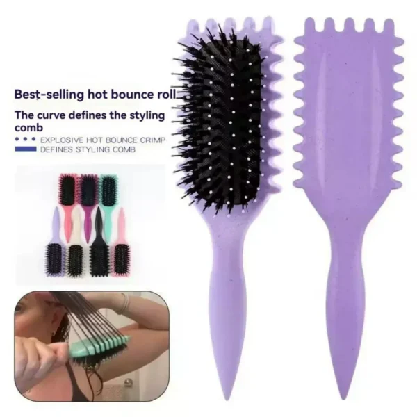 Salon Styling Curly Hair Styling Brush Curl Hair Brush for Combing and Shaping Men's and Women's Curls Reduce Pulling Tools