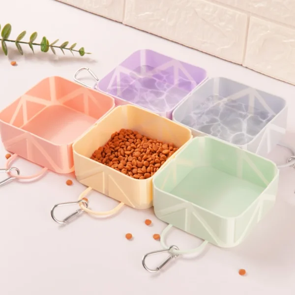 Collapsible Square Pet Travel Bowl