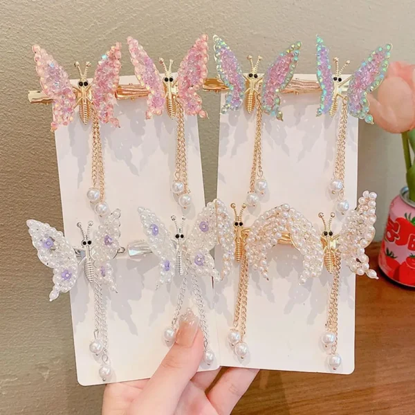 Sc21646540fcb4743a6740b78e20b1f4cr.webp Hair Accessories For Women Hair Styling Tassel Butterfly Hairpin Headwear Shiny Hair Clips Flying Barrette Hair Clip