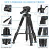 79” Camera Tripod, Tripod for Camera and Phone, Aluminum Professional Tripod Stand with Carry Bag and Phone Holder