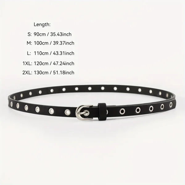 1 Piece of Fashionable Metal Women's Belt in Black, Simple and Versatile, Paired with Jeans and Dress for Daily Casual Wear