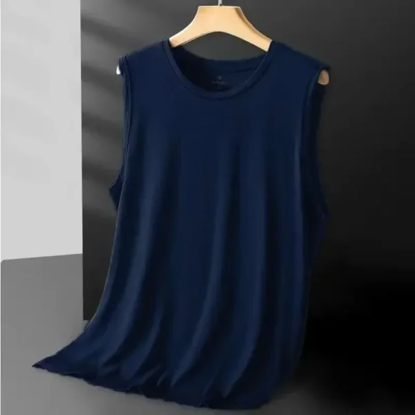 Sc4342884ba8f4db783792c9241a713ceQ.webp Men's Ice Silk Mesh Vest Lightweight Sports Summer Wear Sleeveless T-shirt Tank Top Casual Fashion Outerwear