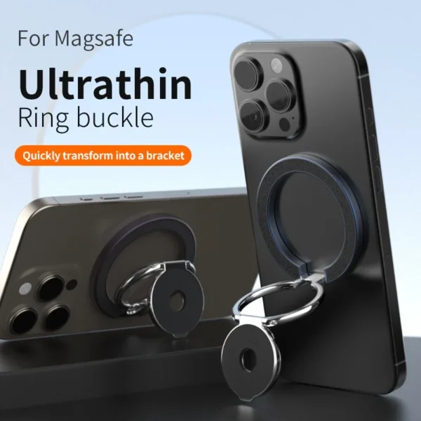 Sc53f07786b7b4e17b9053e9da38616979.webp Double Sided for Magesafe Phone Stand Magnetic Phone Ring Holder Kickstand Magnet Grip for Phone 16 Android Gym Car Holder