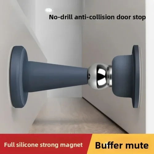 Sc54729416db74a2e8e1c1f4aea4d74aaN.webp No-Drill Door Stopper for Room Bedroom Door Fixed Wall Protection Anti-Collision Household Silicone Strong Suction Floor Stopper