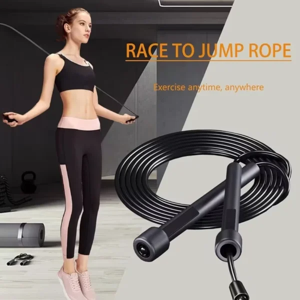 Sc640a4a7d0d345b39fd5bdb48005fad1r.webp Professional Jump Rope for Kids Adult Fitness Crossfit Rapid Speed Skipping Rope Adjustable PVC Speed Rope Gym Fitness Equipment