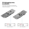 Cabinet Small Flat Lay Bus Sliding Door Pulley Track Wall Cabinet Floor Cabinet Double Damping Buffer Sliding Door Hardware