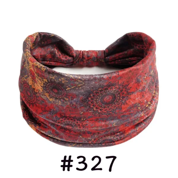 Sc928c2ba03214b3f874482125e3b33d0L.webp Boho Headbands for Women Knotted Wide Headwrap Turban Yoga Workout Head Bands Stretch Hiarbands Cotton Bandana Hair Accessories