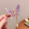 Scc5570641e0742b18c848bc6ef74f73aV.webp Hair Accessories For Women Hair Styling Tassel Butterfly Hairpin Headwear Shiny Hair Clips Flying Barrette Hair Clip