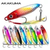 8Pcs Metal Fishing Lure 7g/10g/15g/20g/25g/30g Slow Sinking Fishing Jigs 3D Eyes Laser Fishing Bait with Sharp Hooks for Fishing