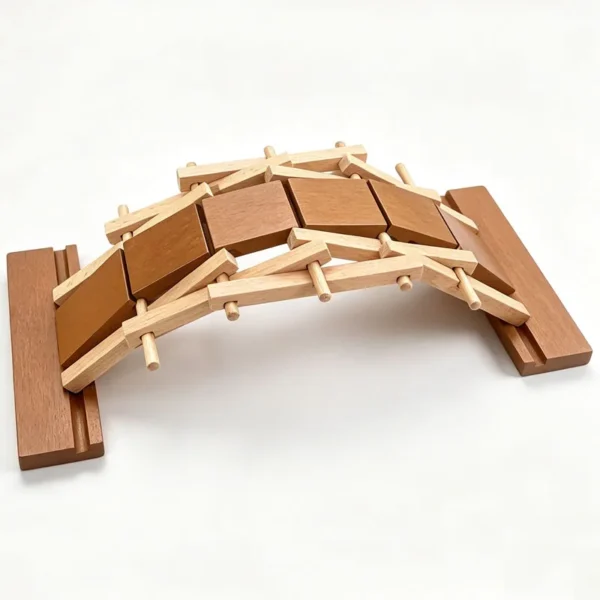 Wooden Arch Bridge Engineer Construction LuBan Brain Teasers Mortise And Tenon Interlocking Building Toys Creative Ideas