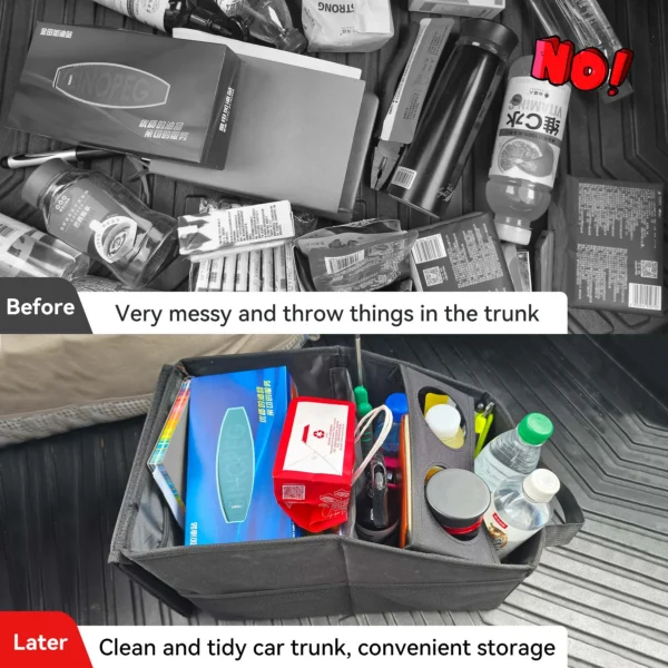 Sd3c9a01a67324b9aa5bc84119171423em.webp Car Trunk Organizer - Car Organizer, Foldable Trunk Organizer, Sturdy Auto Parts Organizer, Black,