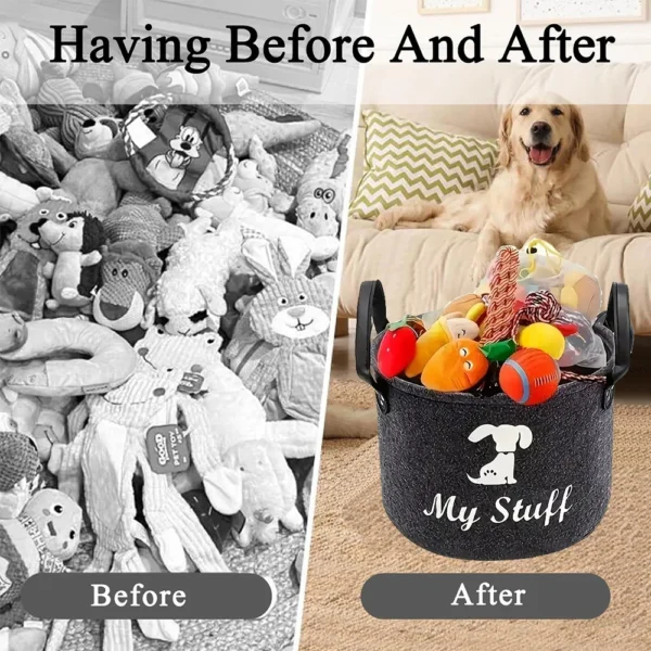 Sd41de850aaca4256bf37b009a9bbbd2bE.webp Felt Pet Toy Storage Basket