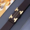 Men's Fashionable Work Business Belt with Metal Automatic Buckle Durable Daily Use Perfect Gift Choice