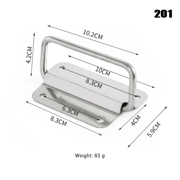 Cabinet Flight Case Solid Furniture Hardware Folding Handle For Tool Box Stainless Steel Drawer Wardrobe Easy Install
