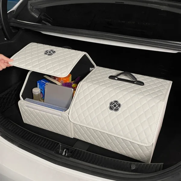 Sd83a24cc64cf4544a65cd2a802cee6263.webp Car Trunk Organizer Durable Foldable Storage Box with Easy-Clean Compartments Versatile Interior Accessories for Car Organizati