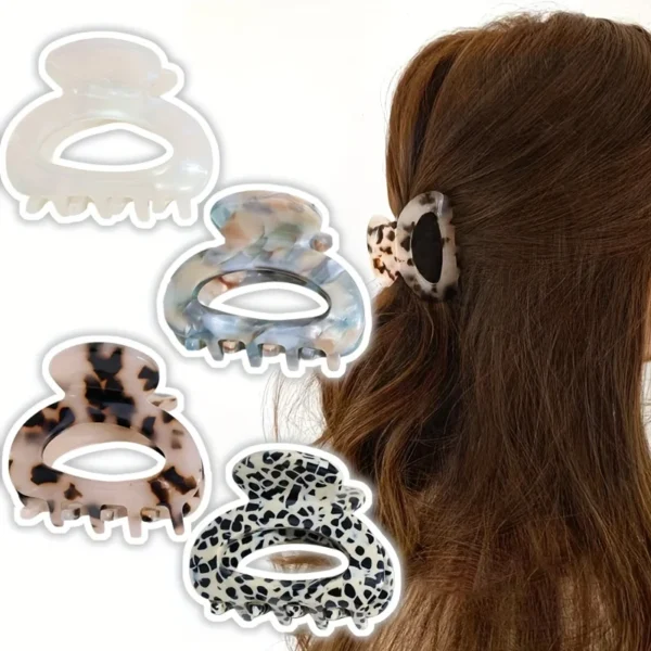 Sd85dfe5eec3e4b6c85db34c6887dce592.webp Elegant Sweet Small Oval Hair Claw Clip for Women Secure Grip Hair Accessories Ponytails Cute Hair Clips Sophisticated Style