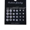 Sd946945c8aa547778bb549ae26140540x.webp 12 Pairs Set Stainless Steel Silver Color CZ Stud Earrings with Gemstone Buds Round Earrings Jewelry Accessories Unisex