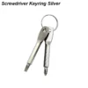 Sd9e7d11e8c33432e867c1b035b044159T.webp Portable Phillips Slotted Screwdriver Set Key Ring Keychain Mini Pocket Keyring Cross Screw Driver Repair Tool Gadget EDC Small