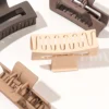7 Piece Matte Square Hair Claw Clips – 3.4 in