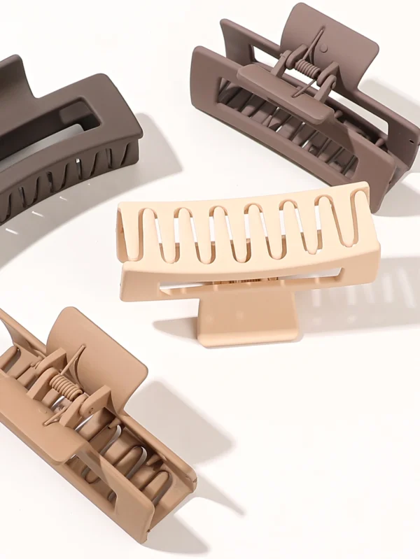 7 Piece Matte Square Hair Claw Clips – 3.4 in