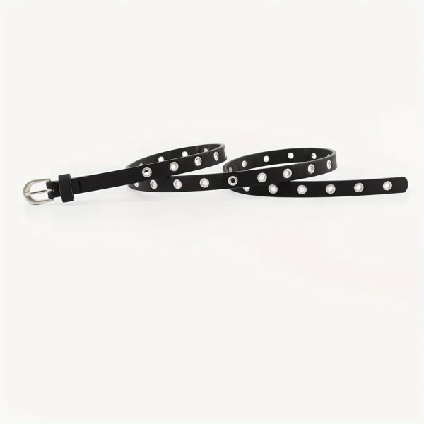 1 Piece of Fashionable Metal Women's Belt in Black, Simple and Versatile, Paired with Jeans and Dress for Daily Casual Wear