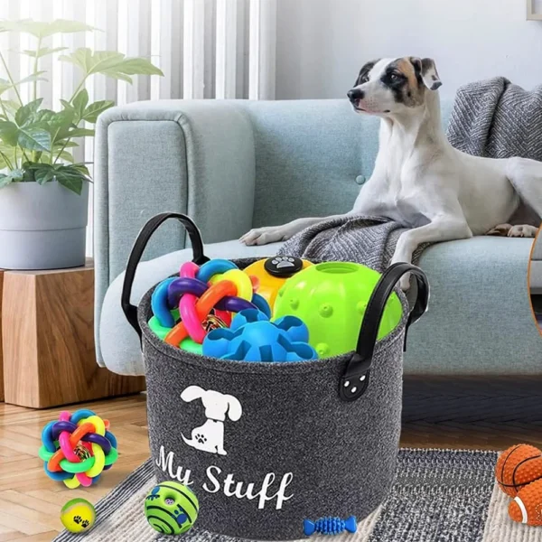 Sdcb931a05a0a469e93f831b828367563F.webp Felt Pet Toy Storage Basket